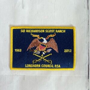 NWT Boy Scouts BSA Sid Richardson Scout Ranch Patch 1969-2012 Texas Longhorn